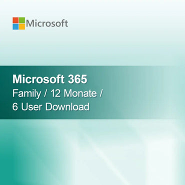 Microsoft 365 Family / 12 månader / 6 användare Nedladdning
