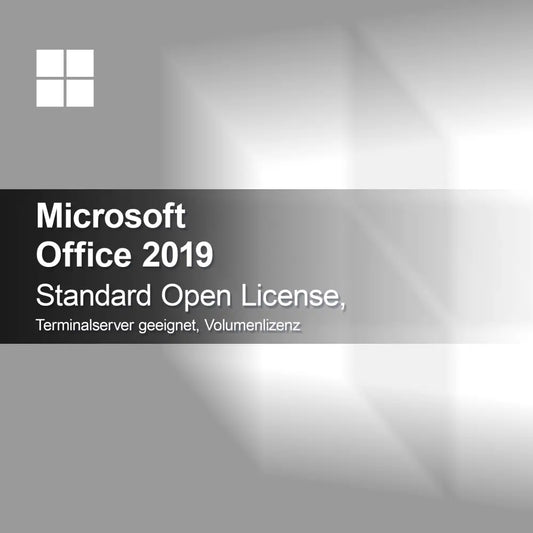 Microsoft Office 2019 Standard Open License, Terminalserver kompatibel, volymlicens