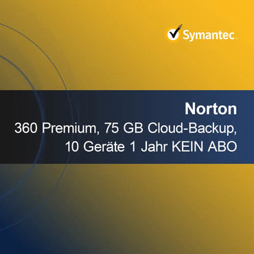 Norton 360 Premium, 75 GB Bulut Yedekleme, 10 Cihaz 1 Yıl ABONELİK YOK